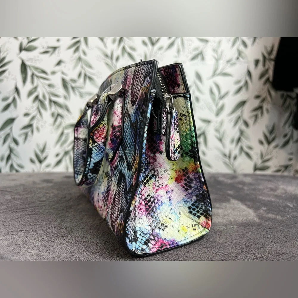 Aldo Maroubra multi-colored crocodile-embossed mini tote Crossover handbag